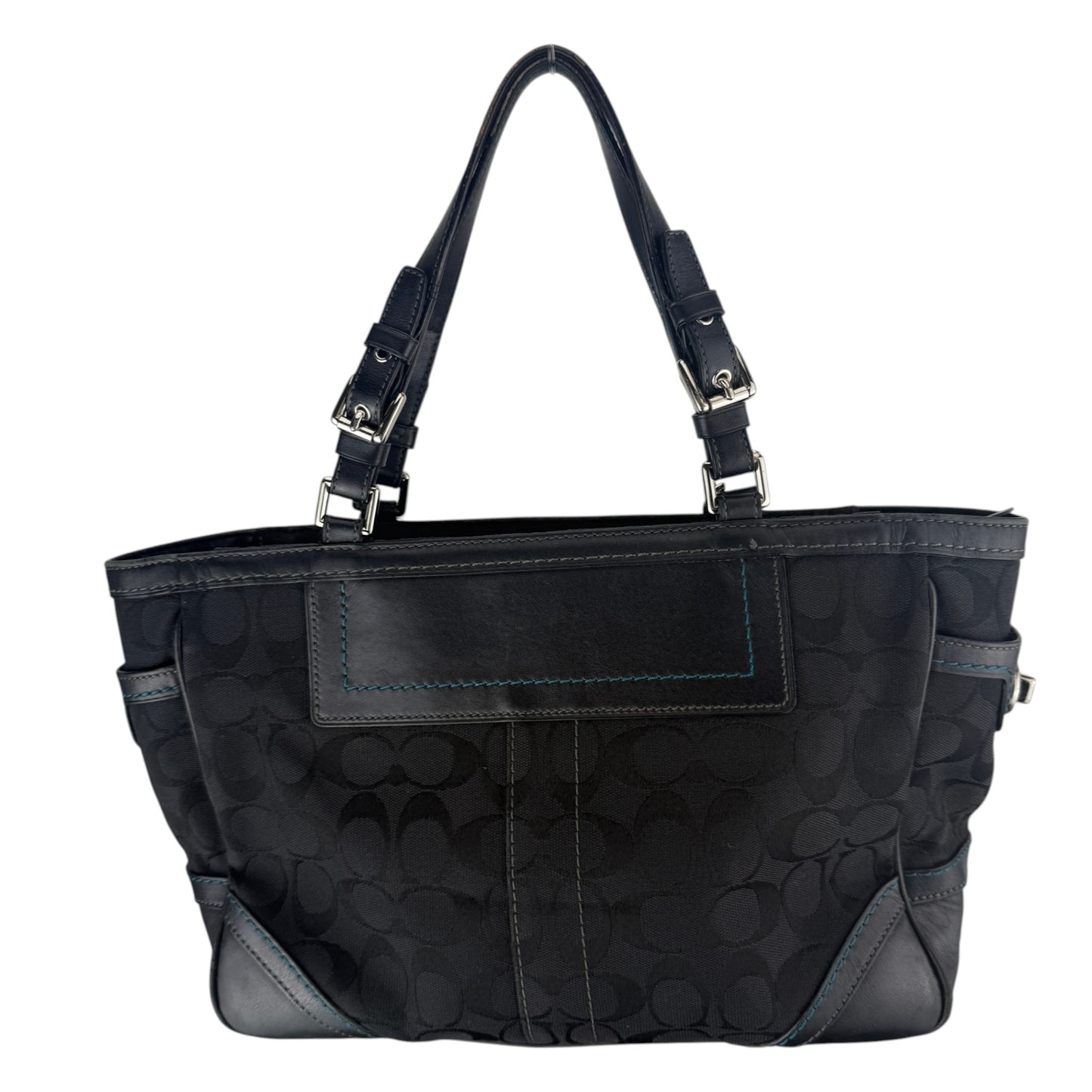 COACH SIGNATURE BLACK GALLERY TOTE BAG