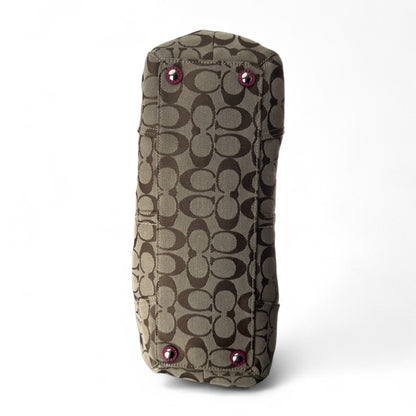 COACH SIGNATURE SUFFLETTE BRAIDED SHOULDER BAG