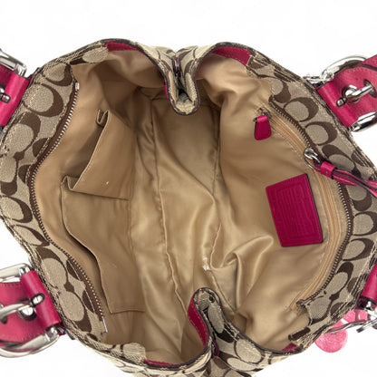 COACH SIGNATURE SUFFLETTE BRAIDED SHOULDER BAG