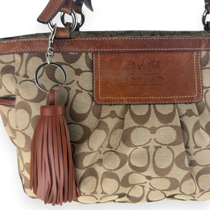 COACH SIGNATURE PLEATED GALLERY TOTE BAG