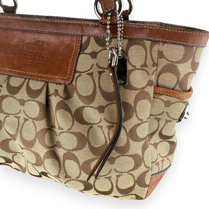 COACH SIGNATURE PLEATED GALLERY TOTE BAG