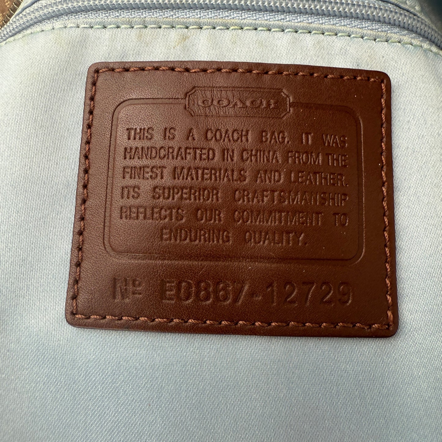 COACH SIGNATURE PLEATED GALLERY TOTE BAG