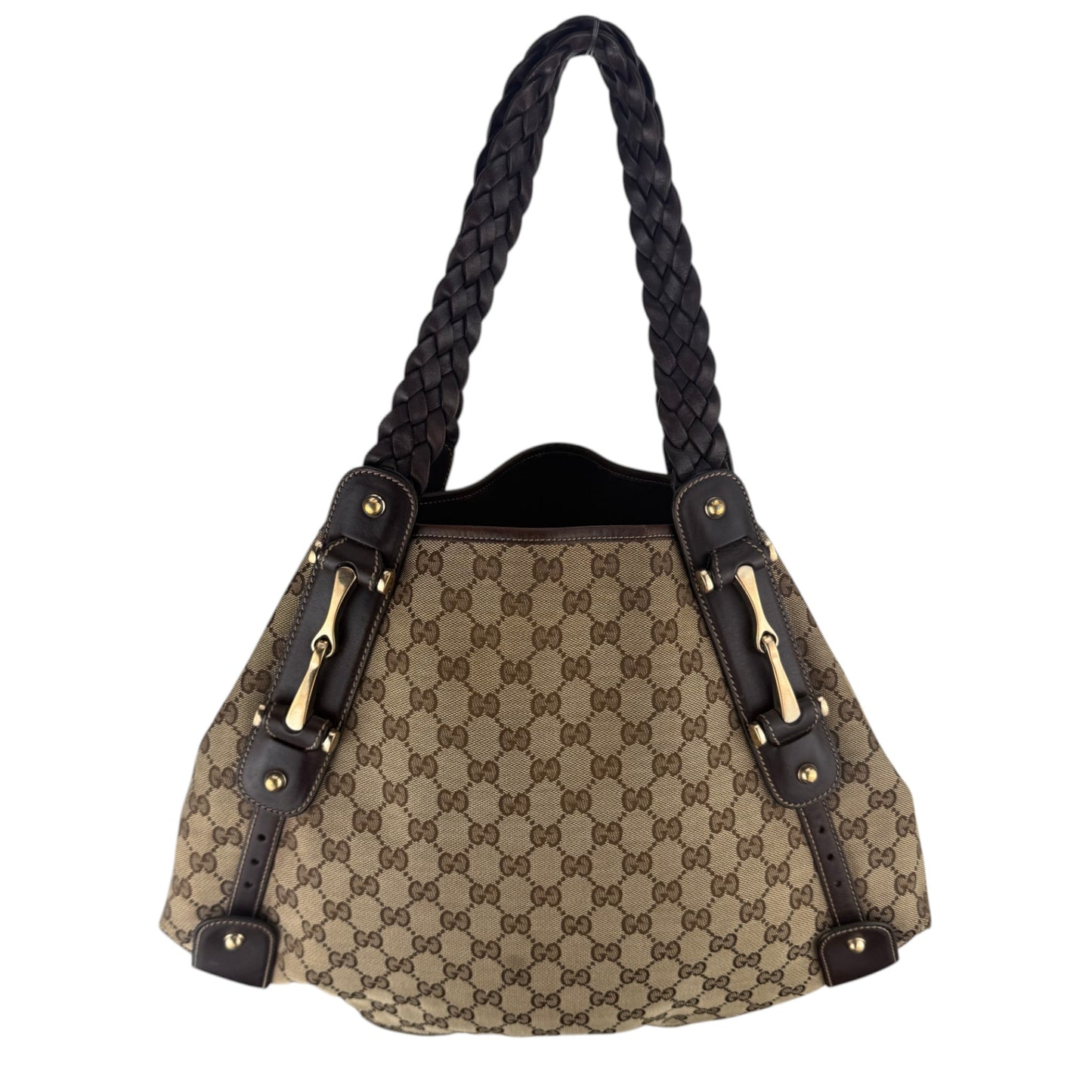 GUCCI GG PELHAM BRAIDED SHOULDER BAG