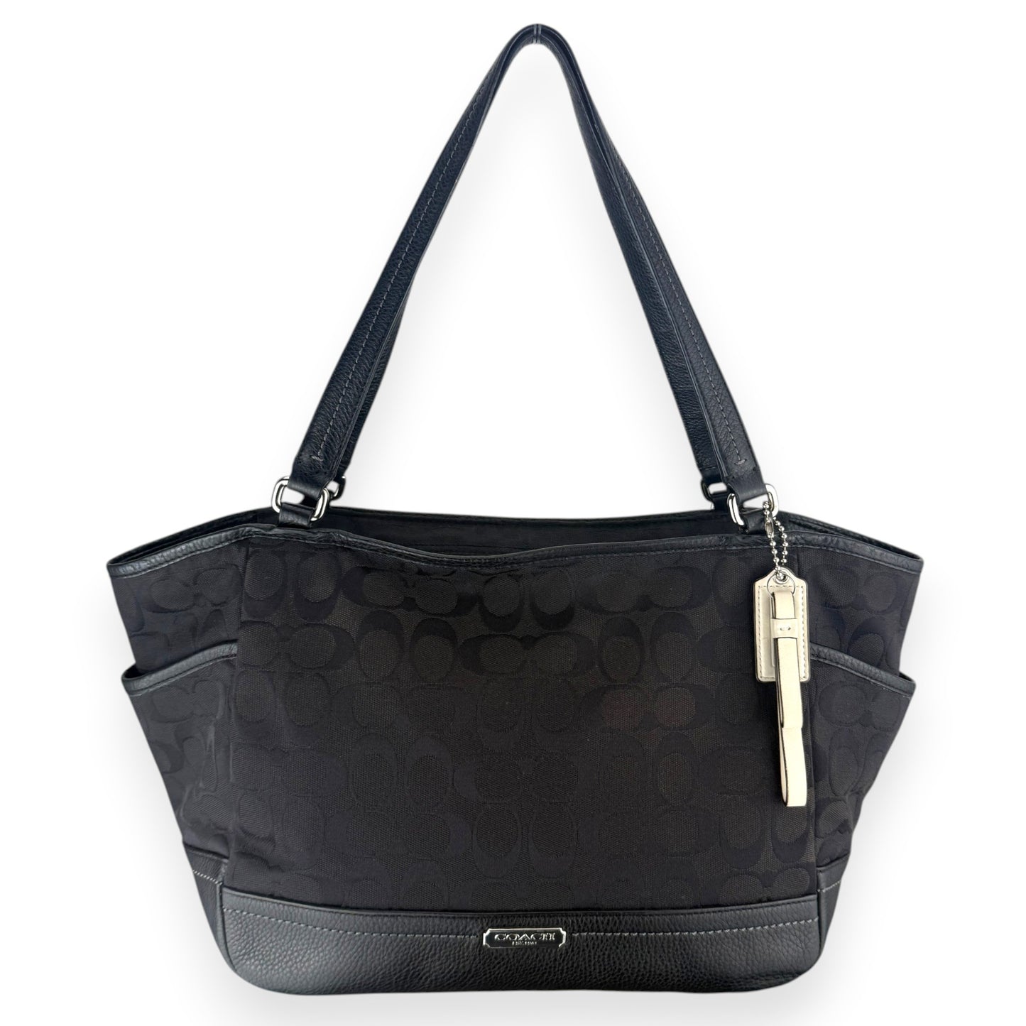 COACH SIGNATURE JACQUARD STRIPE BAG (LARGE) 