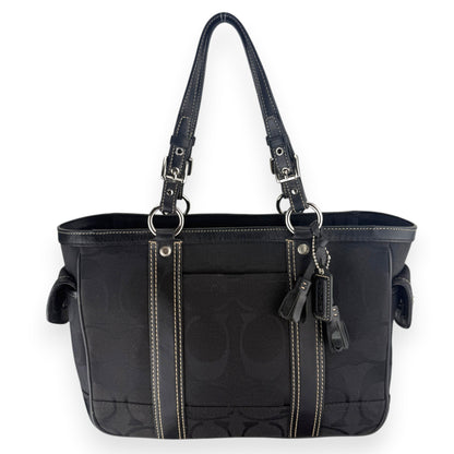 COACH SIGNATURE JACQUARD STRIPE BAG (LARGE) 