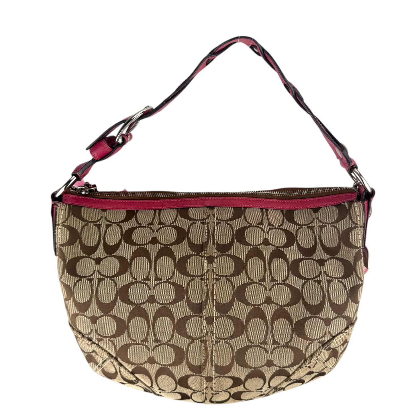 COACH SIGNATURE JACQUARD BRAIDED HOBO BAG