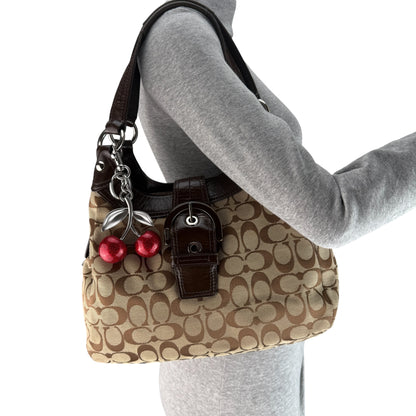 COACH SIGNATURE JACQUARD STRIPE BAG (LARGE) 