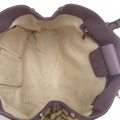 GUCCI MISS GG MONOGRAM PURPLE TOTE BAG