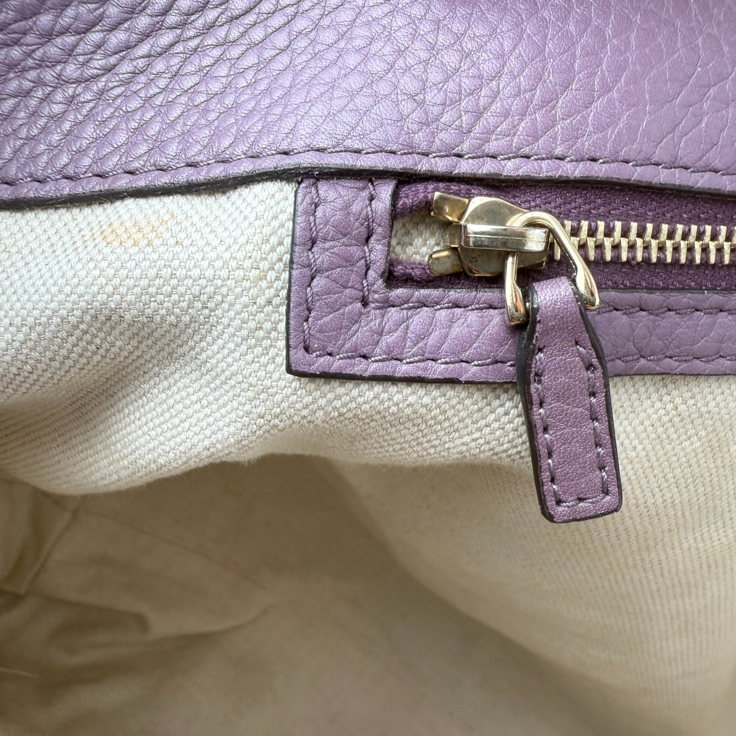 GUCCI MISS GG MONOGRAM PURPLE TOTE BAG