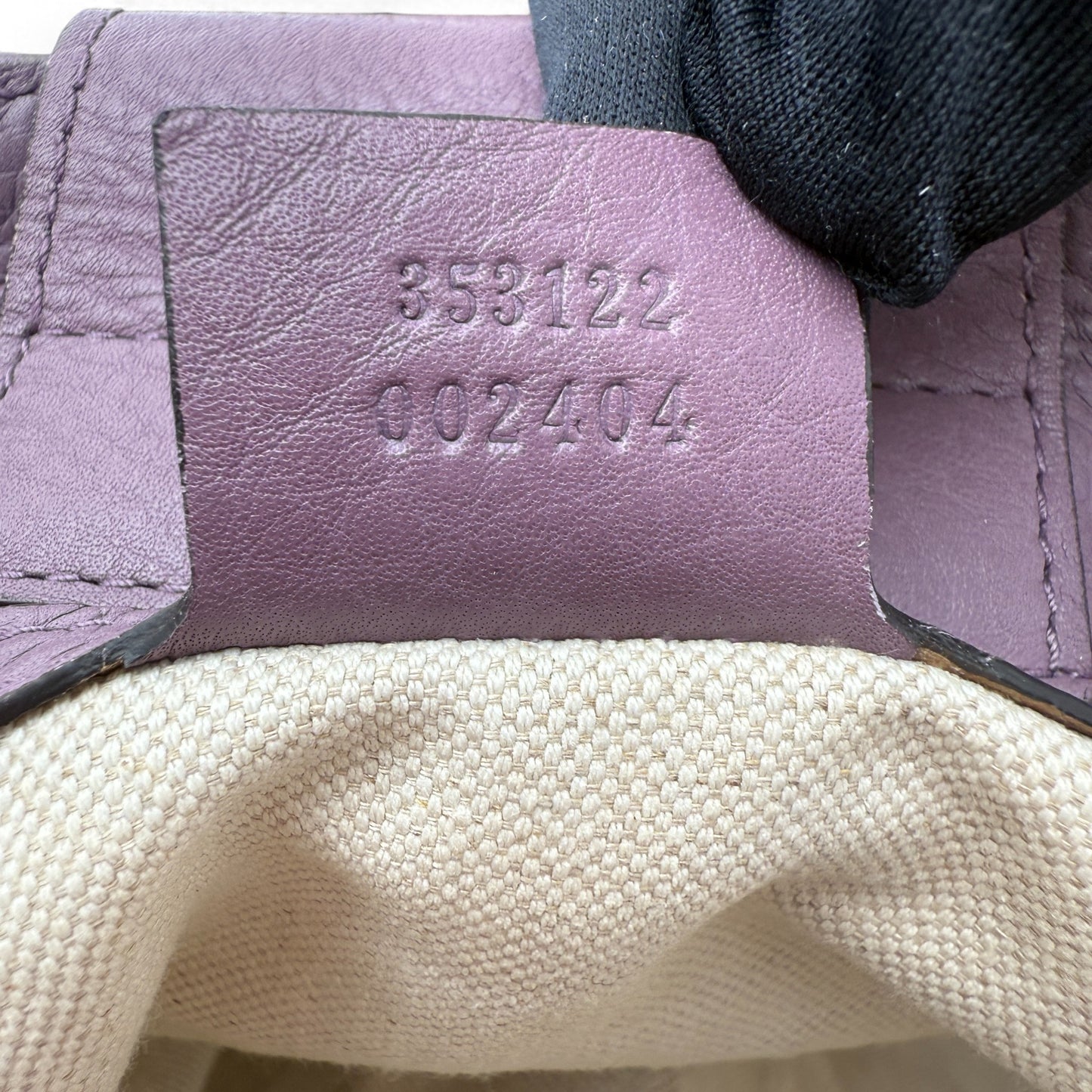 GUCCI MISS GG MONOGRAM PURPLE TOTE BAG