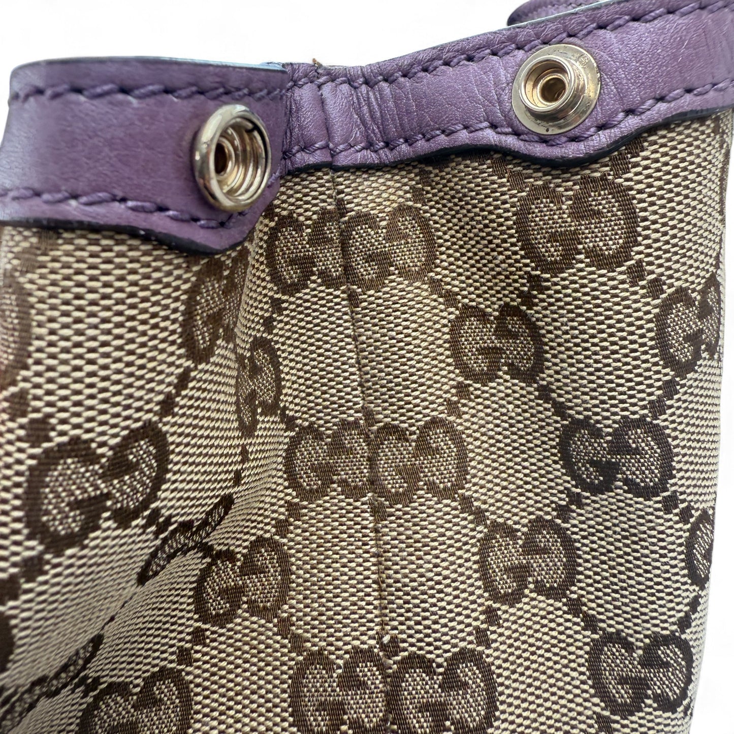 GUCCI MISS GG MONOGRAM PURPLE TOTE BAG