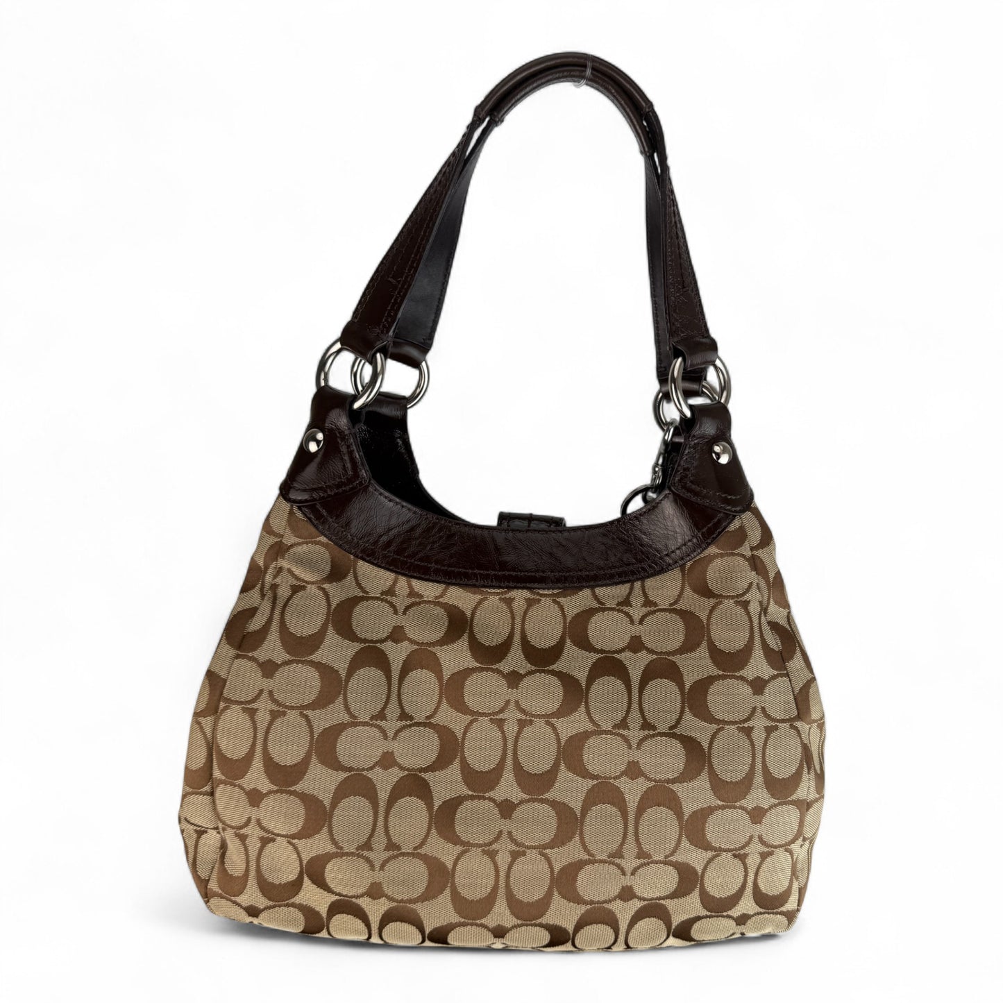 COACH SIGNATURE JACQUARD STRIPE BAG (LARGE) 