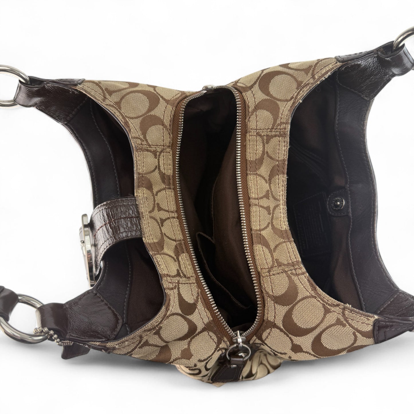 COACH SIGNATURE JACQUARD STRIPE BAG (LARGE) 