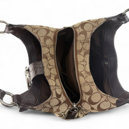 COACH SIGNATURE JACQUARD STRIPE BAG (LARGE) 