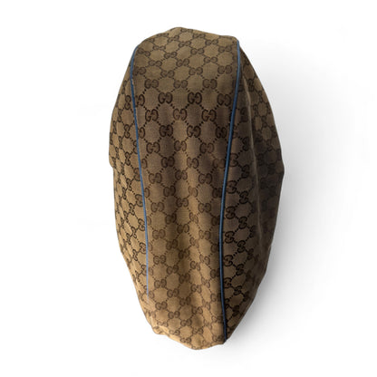 GUCCI GG SUKEY MEDIUM SHOULDER BAG BLUE TRIM