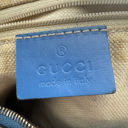 GUCCI GG SUKEY MEDIUM SHOULDER BAG BLUE TRIM
