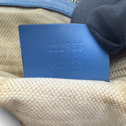 GUCCI GG SUKEY MEDIUM SHOULDER BAG BLUE TRIM