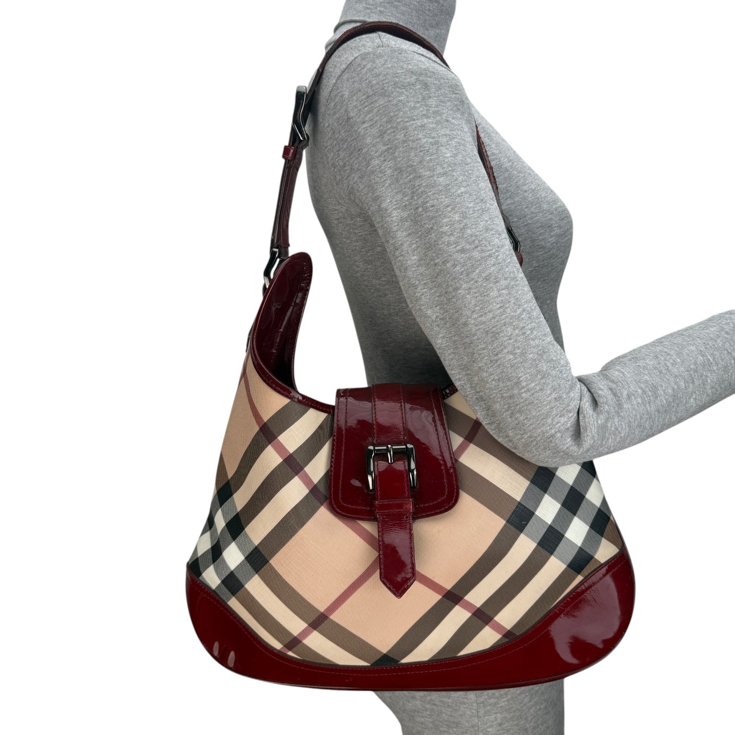 BURBERRY NOVA CHECK BROOKE HOBO BAG