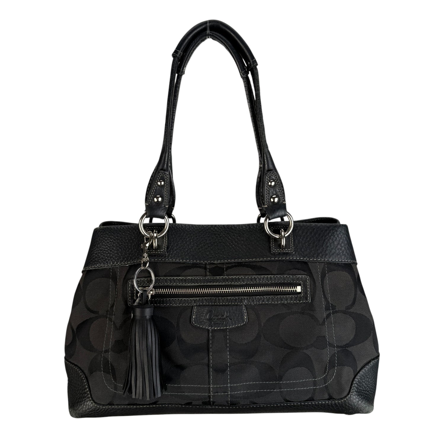 COACH SIGNATURE PENELOPE BLACK SHOULDER BAG