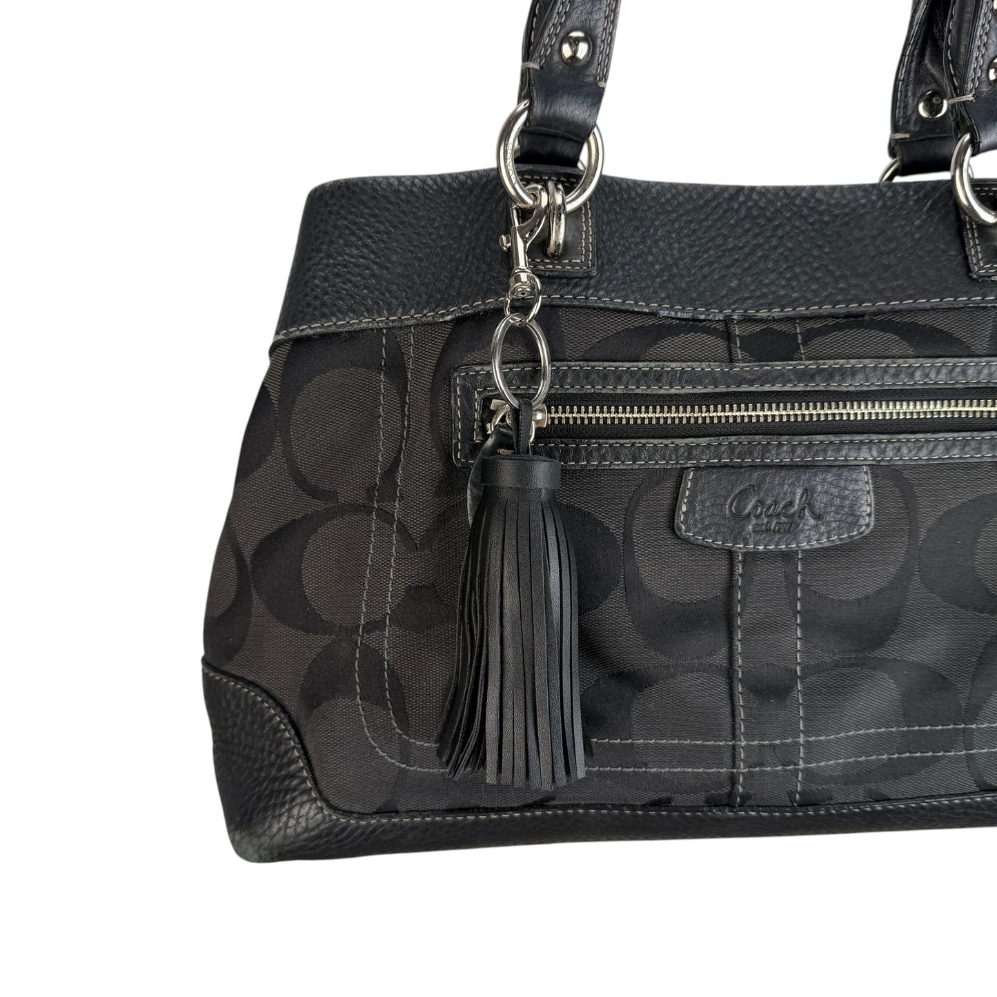 COACH SIGNATURE PENELOPE BLACK SHOULDER BAG