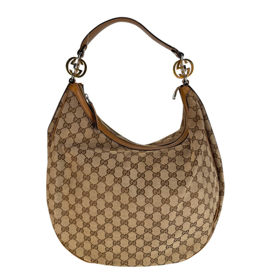 GUCCI GG CANVAS TWINS LARGE HOBO BAG