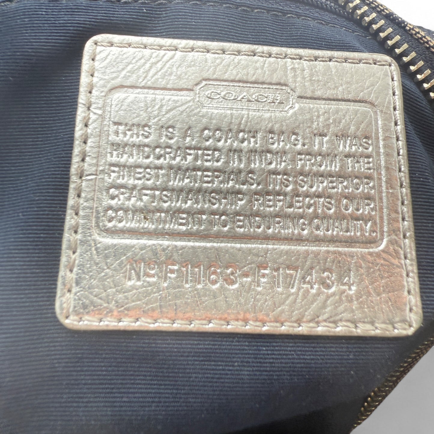 COACH SIGNATURE DENIM JACQUARD STRIPE BAG