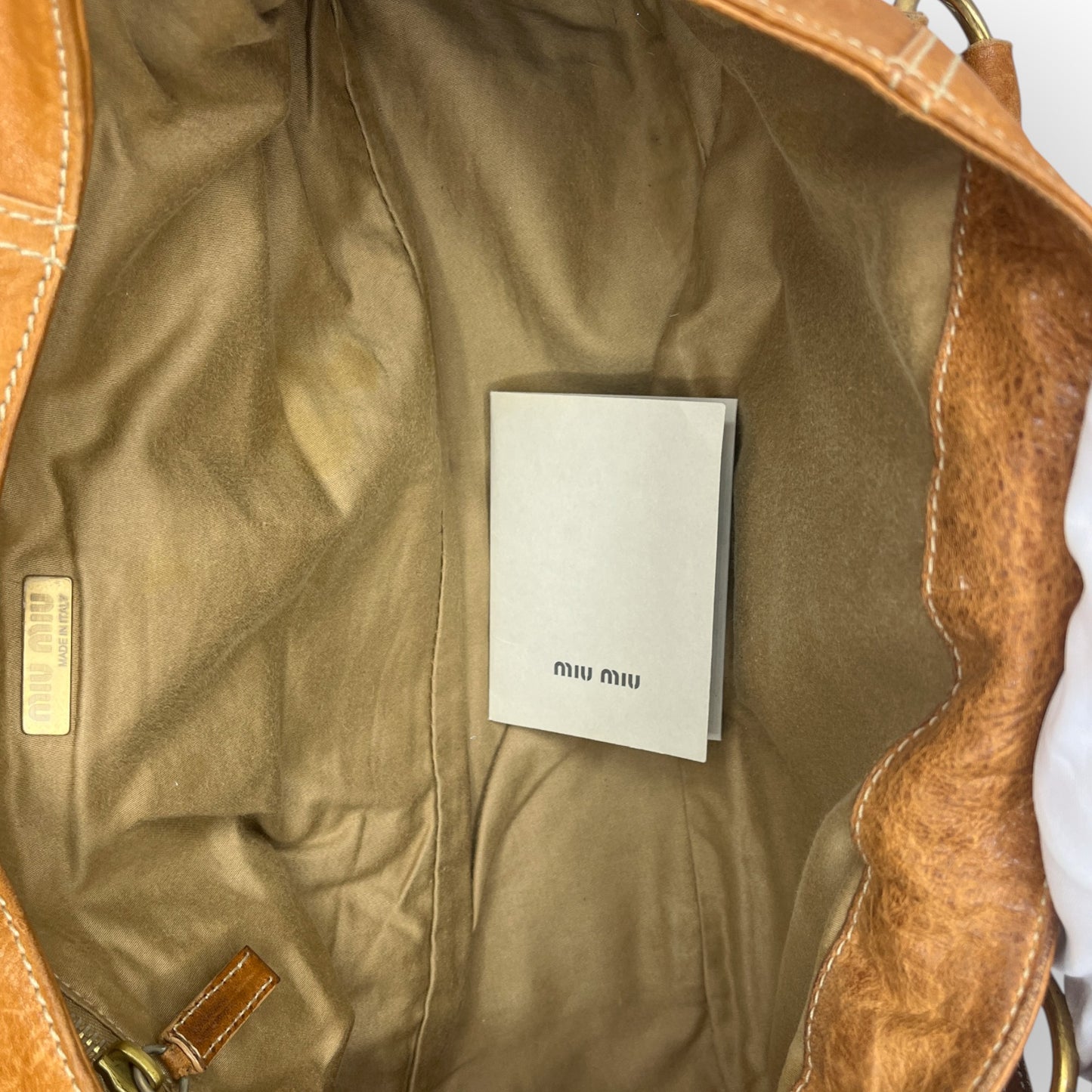 MIU MIU LIGHT BROWN BAG