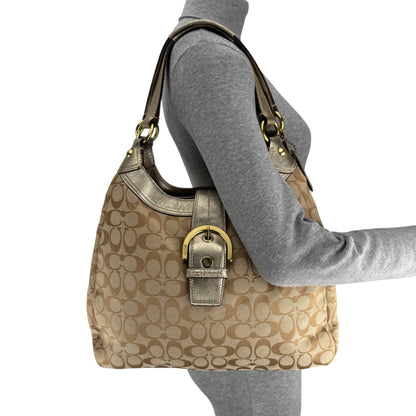 COACH SIGNATURE LYNN SOHO HOBO BAG LARGE