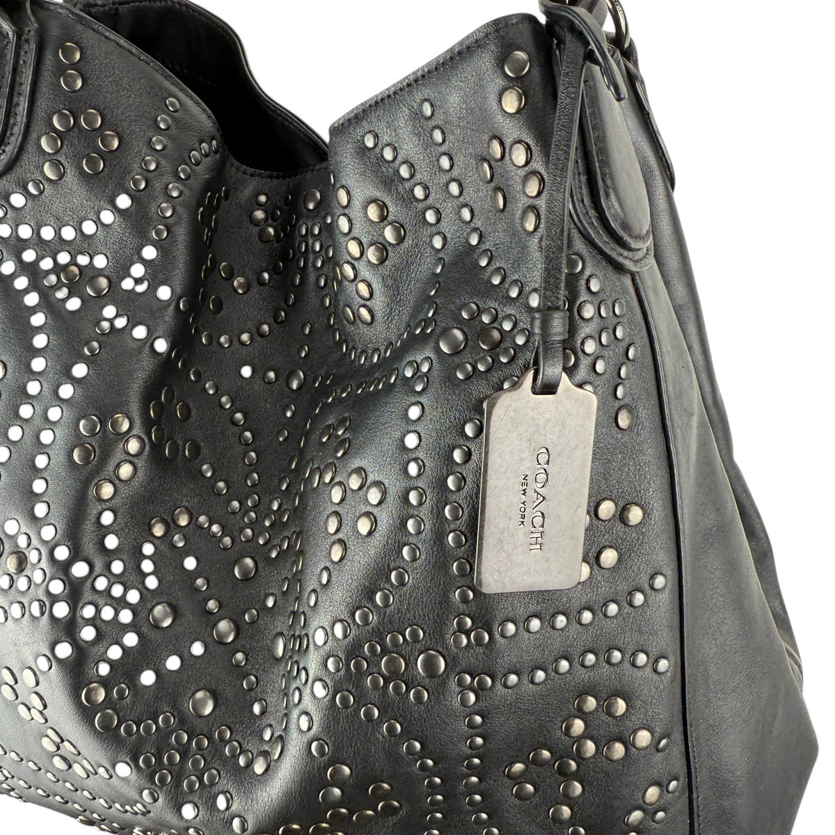 COACH MINI STUDS EDIE SHOULDER BAG