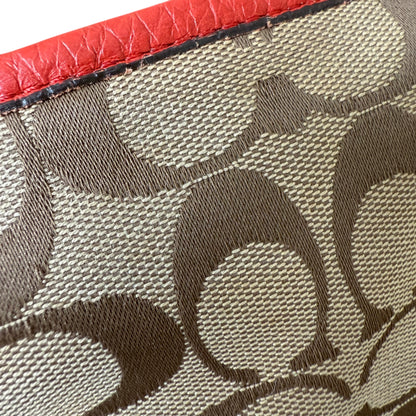 COACH SIGNATURE  SHOPPER BAG RED