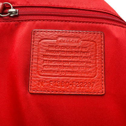 COACH SIGNATURE  SHOPPER BAG RED