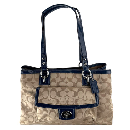 COACH SIGNATURE PENELOPE TURNLOCK TOTE BAG