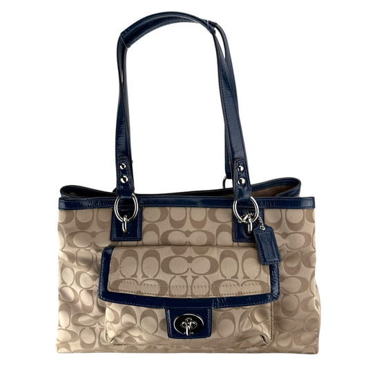 COACH SIGNATURE PENELOPE TURNLOCK TOTE BAG