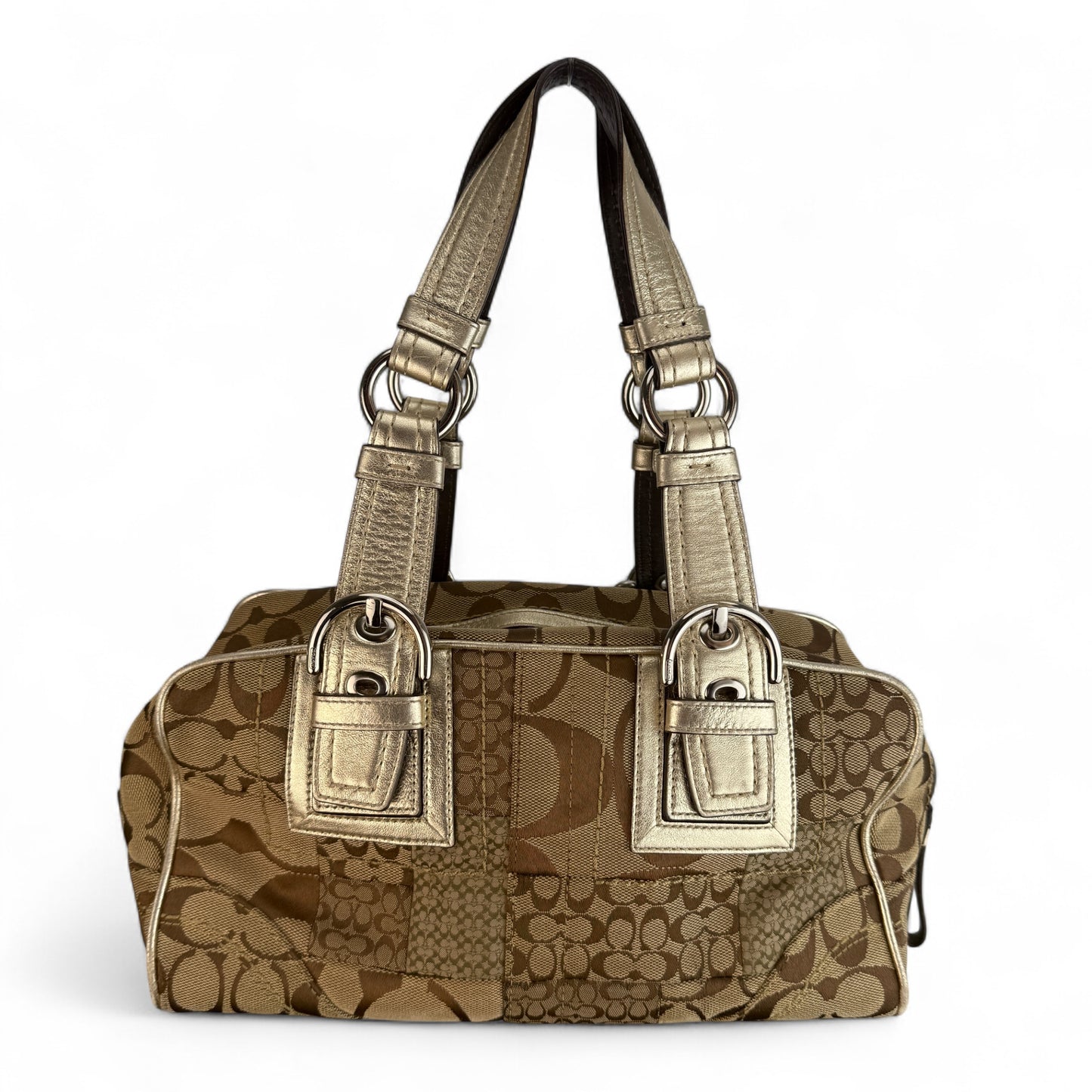 COACH SIGNATURE PATCHWORK SATCHEL BAG