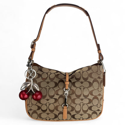 COACH CLIP SIGNATURE SHOULDER BAG