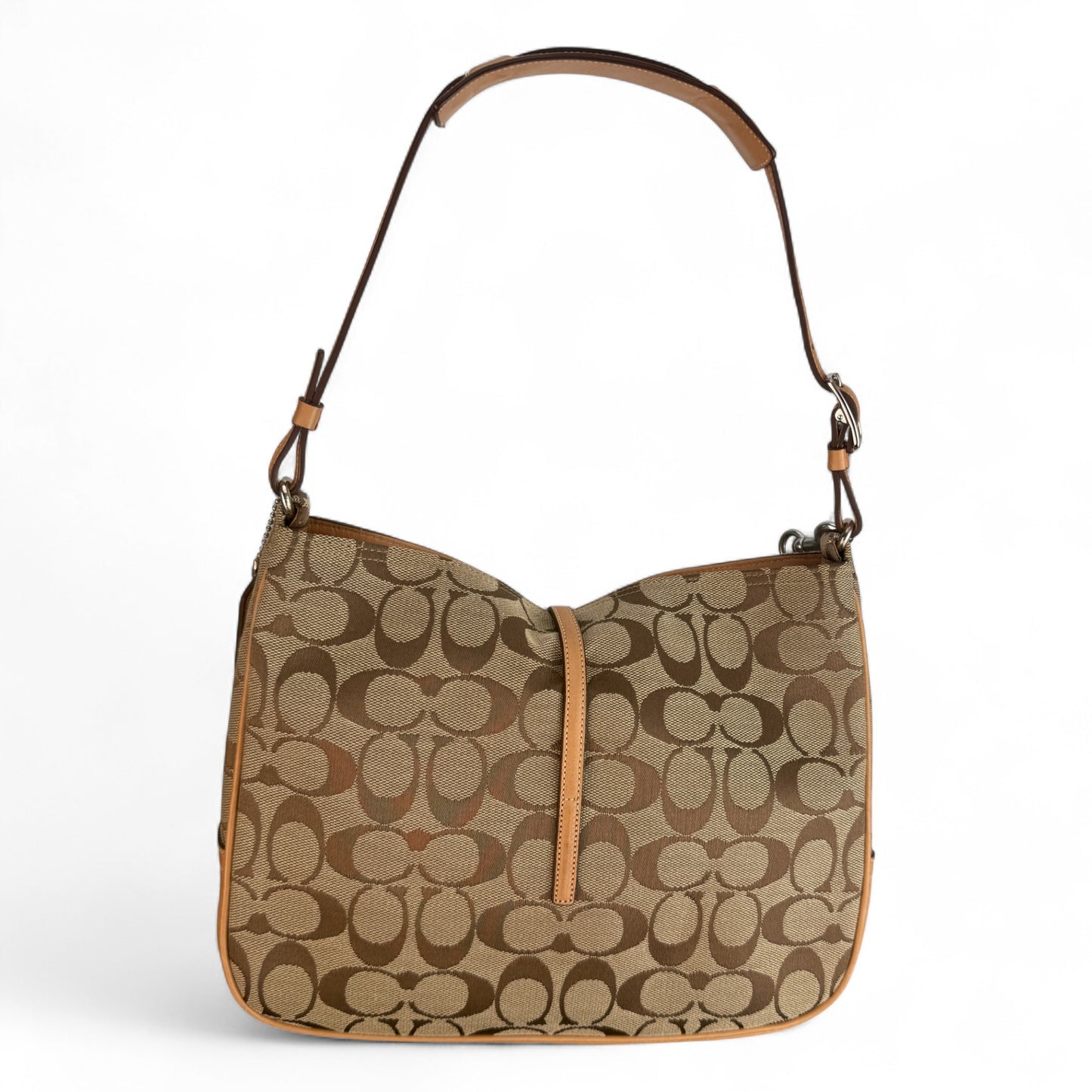 COACH CLIP SIGNATURE SHOULDER BAG