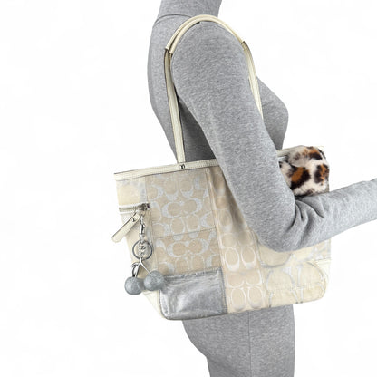 COACH SIGNATURE GALLERY TOTE SHOULDER BAG 