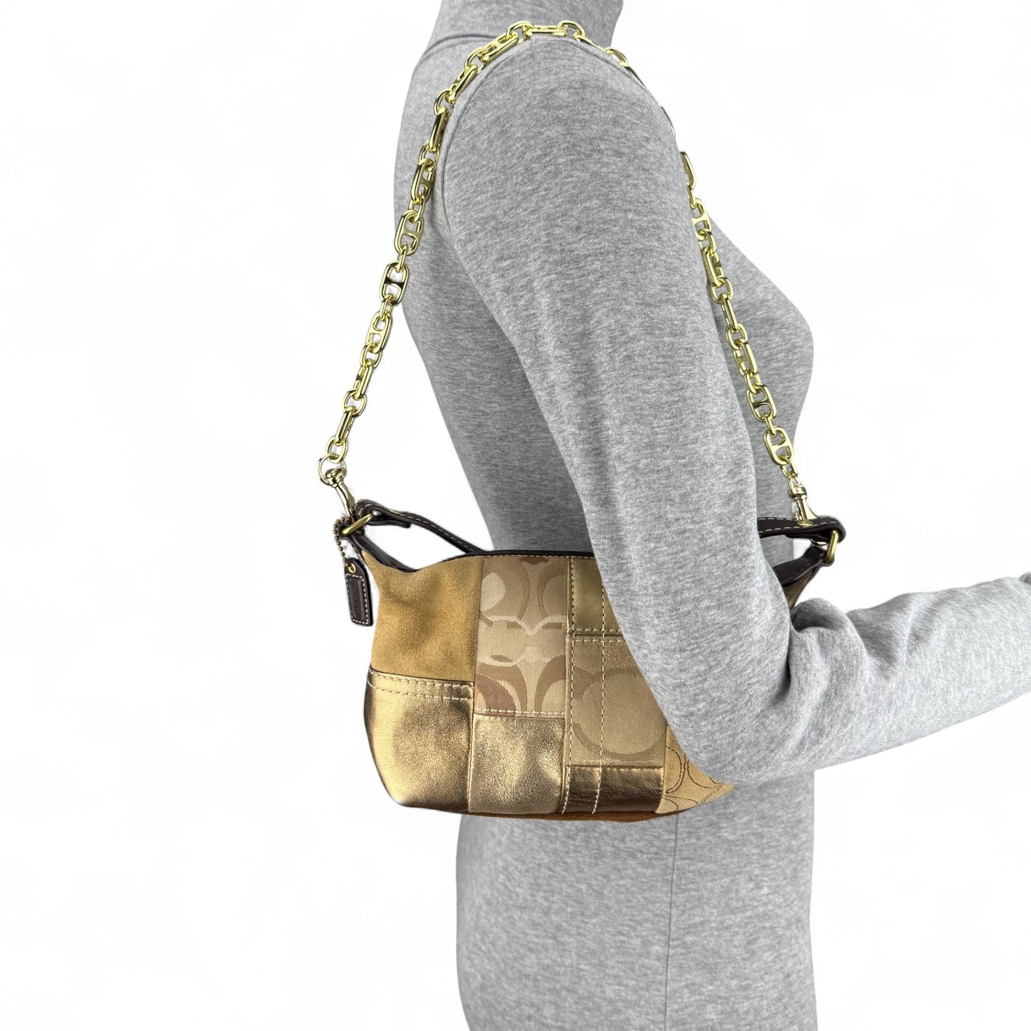 COACH SIGNATURE GALLERY TOTE SHOULDER BAG 