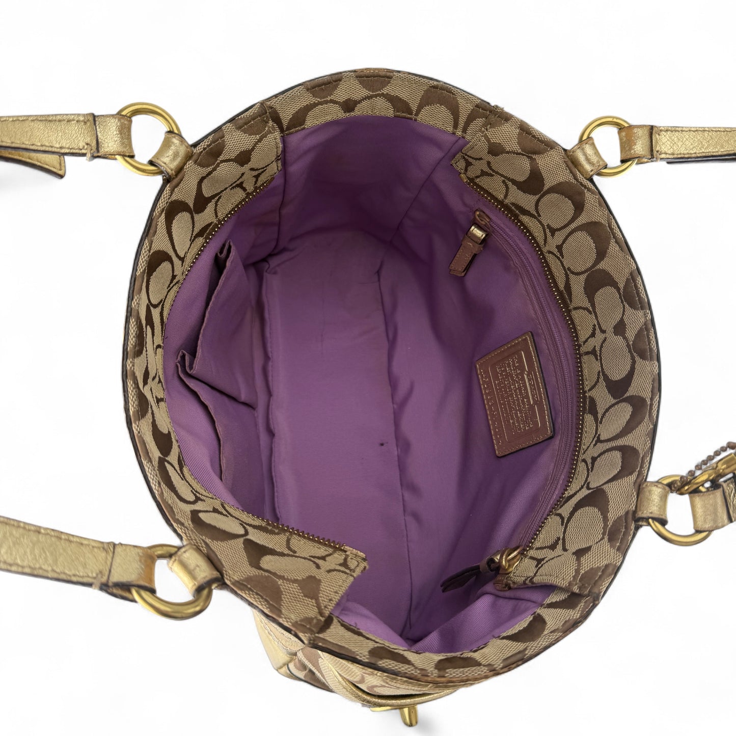 COACH SIGNATURE GALLERY TOTE SHOULDER BAG 