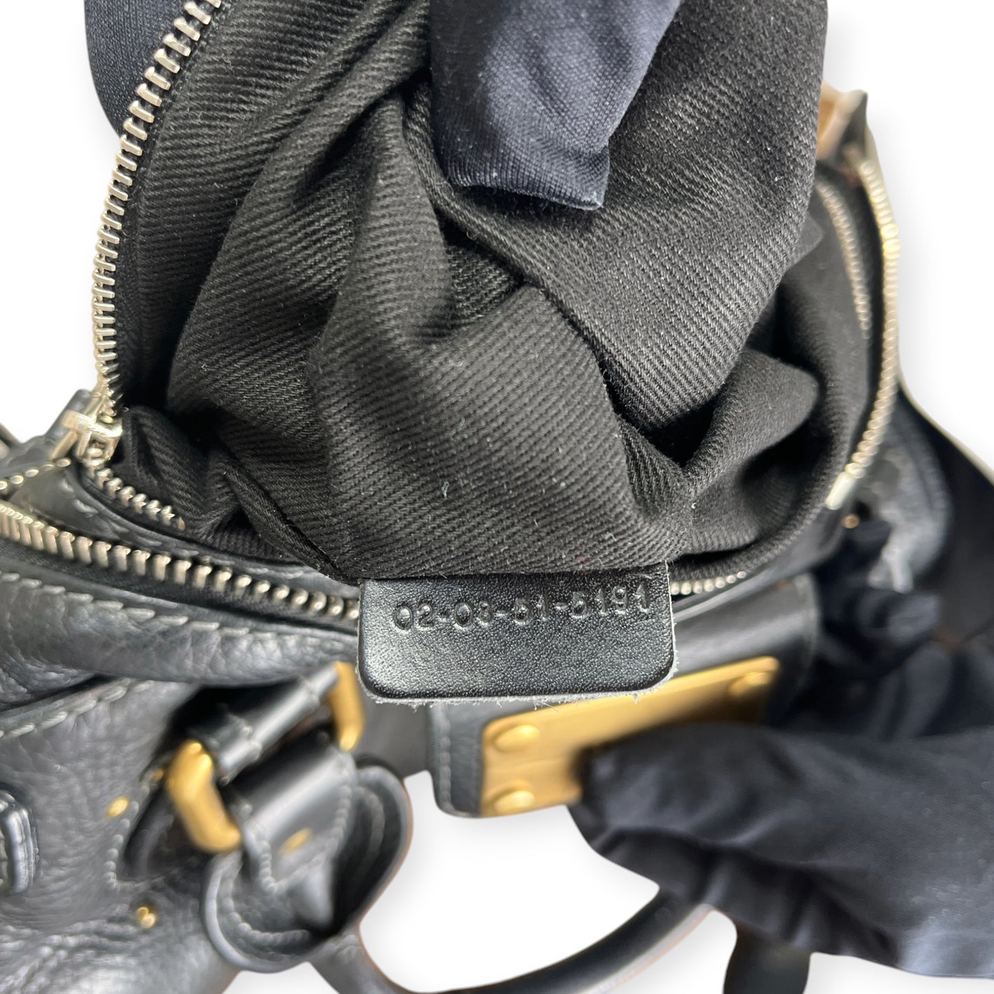 CHLOE PADDINGTON BLACK LEATHER BAG