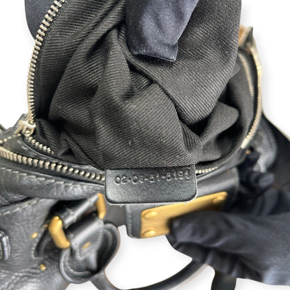 CHLOE PADDINGTON BLACK LEATHER BAG