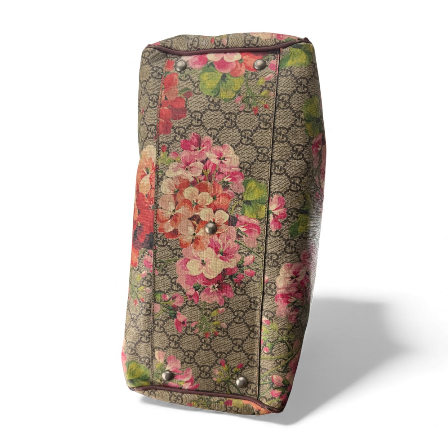 GUCCI GG SUPREME FLORAL BOSTON BAG