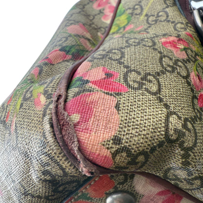 GUCCI GG SUPREME FLORAL BOSTON BAG