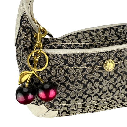 COACH SIGNATURE GREY ERGO HOBO BAG