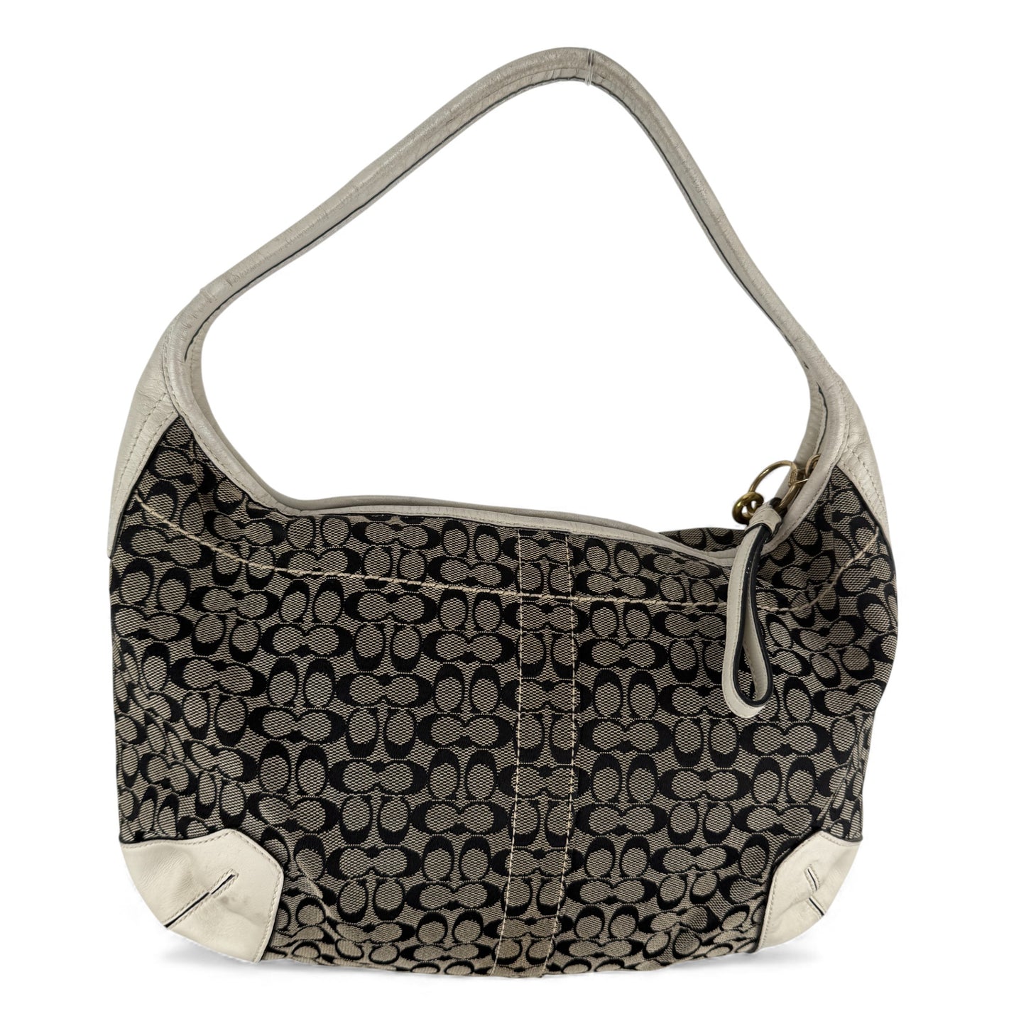 COACH SIGNATURE GREY ERGO HOBO BAG