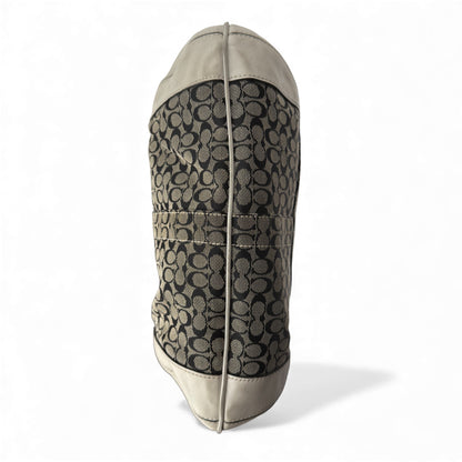 COACH SIGNATURE GREY ERGO HOBO BAG