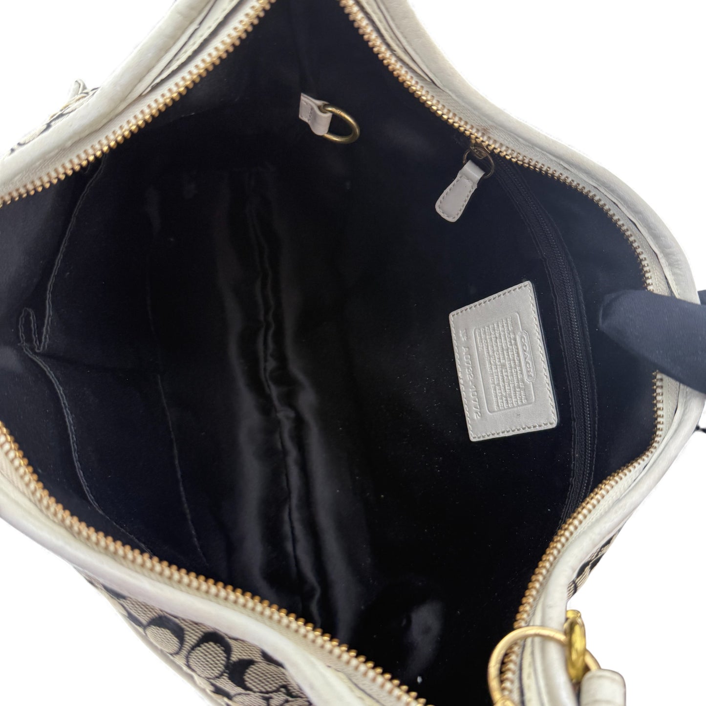 COACH SIGNATURE GREY ERGO HOBO BAG