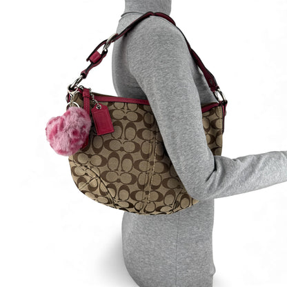 COACH SIGNATURE JACQUARD SHOULDER BAG