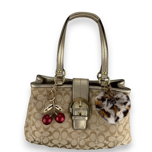 COACH SIGNATURE JACQUARD STRIPE BAG (LARGE) 