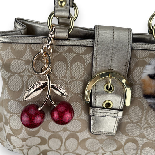 COACH SIGNATURE JACQUARD STRIPE BAG (LARGE) 